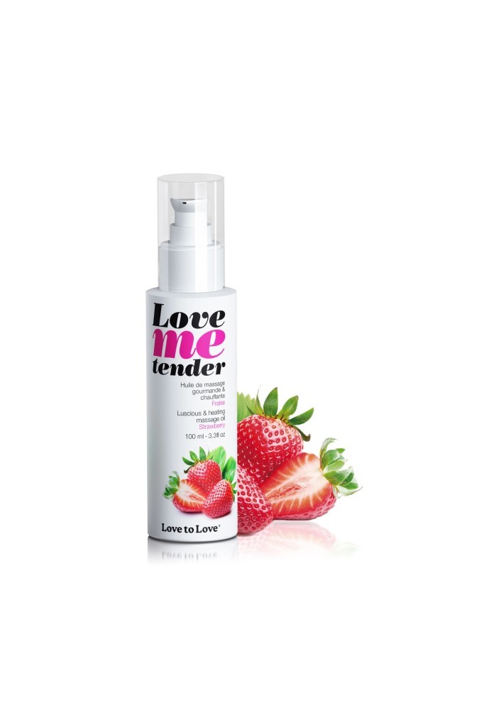Love me tender - Massage oil - Strawberry - 3,38 fl oz