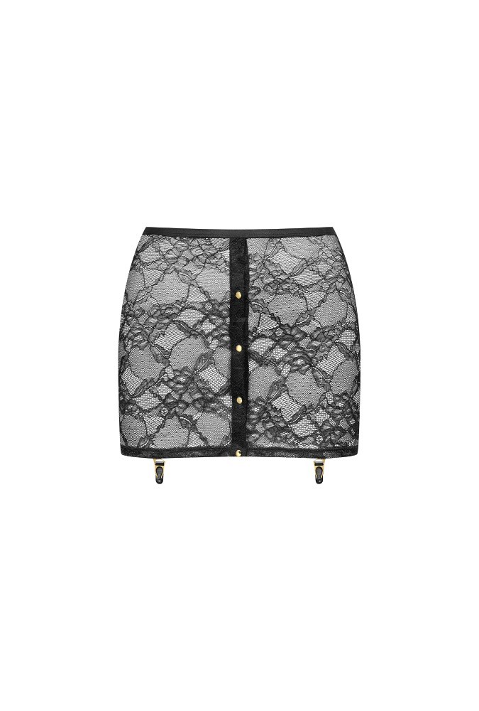 Skirt with suspenders - Jeux Magnétiques - Black