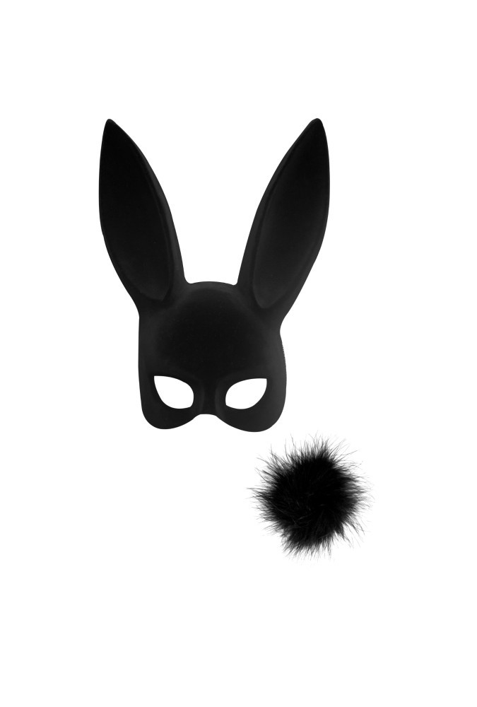 Bunny mask with tail - Les Fétiches - Black