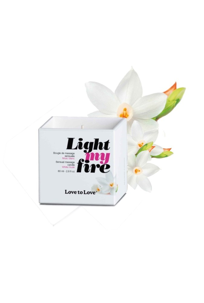 Light my fire - Massage candle - Withe musc