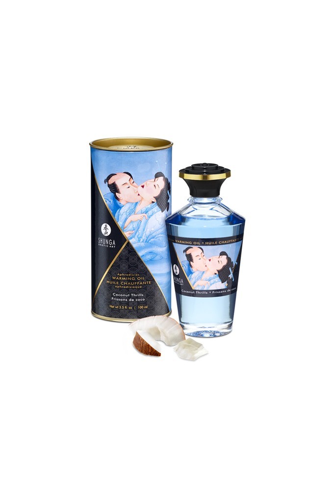 Huile de massage Chauffante Aphrodisiaque - Noix de coco