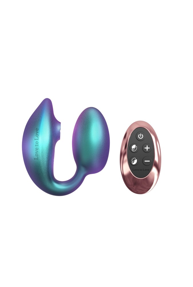 Wonderlover - Double stimulation vibrating egg - Iridescent Turquoise