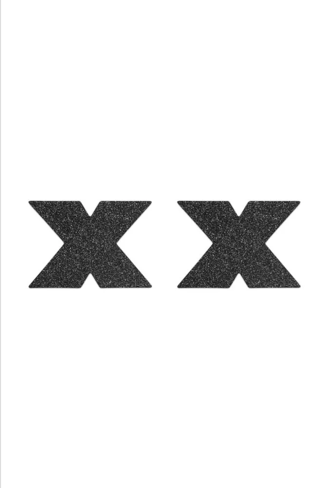 Cross pasties - Flash - Black