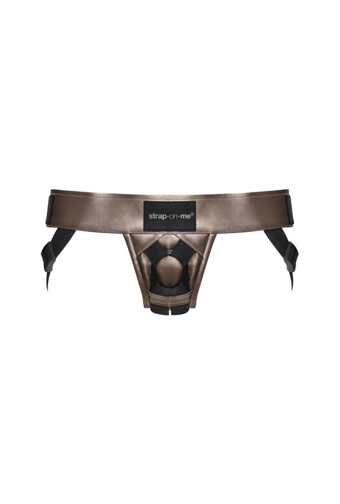 Leatherette harness - Curious - Bronze